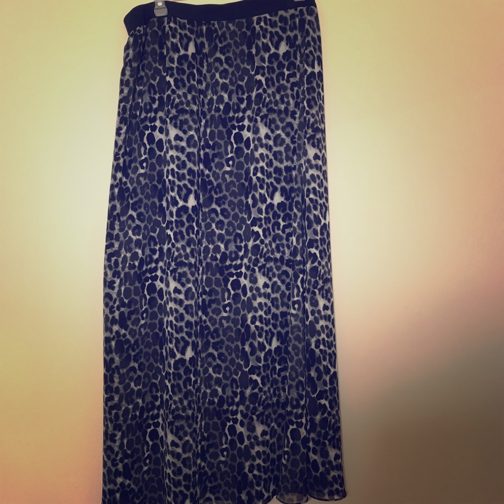 Express Leopard Maxi Skirt